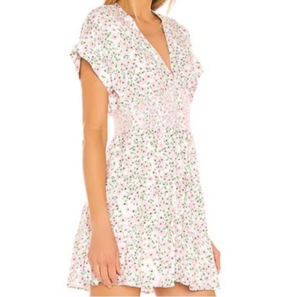 Alice + Olivia Dresses & Skirts - ALICE +‎ OLIVIA Keela Smocked-Waist Button-Front Dress size 10